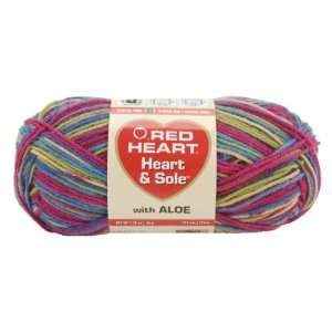  Red Heart Heart & Sole Yarn Spring Stripe Arts, Crafts 