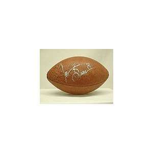  Tim Brown, Autographed Official Wilson NFL Game Football 