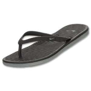 NIKE Womens Solarsoft Thong II Sandals Shoe, Black/Cool Grey:  