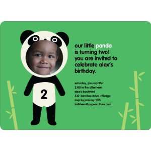  Kung Fu and Bamboo Panda Photo Birthday Invitation: Health 
