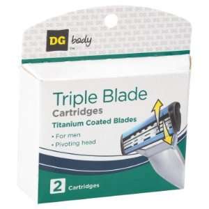  DG Body Mens Triple Blade Razor Cartridges   2 ct Health 