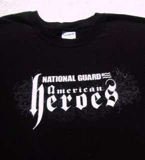 NATIONAL GUARD american heroes LARGE T SHIRT  
