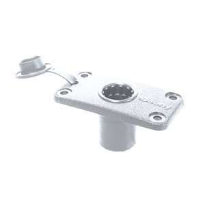  Scotty 244 Flush Deck Mount White w/Rain Cap Sports 