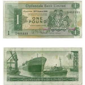  Scotland Clydesdale Bank 1966 1 Pound, Pick 197 