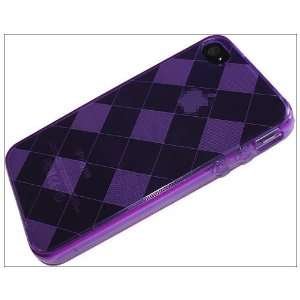  Clear Transparent Grid TPU Skin Case Cover For iPhone 4 4S 