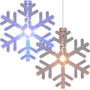 Set of 2 LED Color Changing Snowflake Window Decorations NEW  