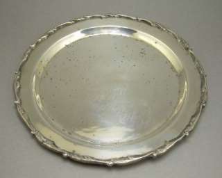 Vintage South American .900 900 Coin Silver Tray Plate 7 3/4  