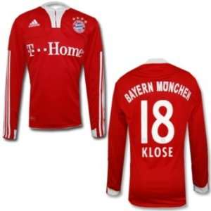  Bayern Munich Klose Shirt Home 2010 Long Sleeved: Sports 