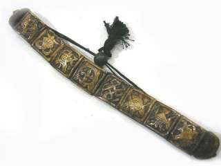 Big Tibetan Delicate Carved 8 Auspicious Symbol Yak Bone Beaded Amulet 