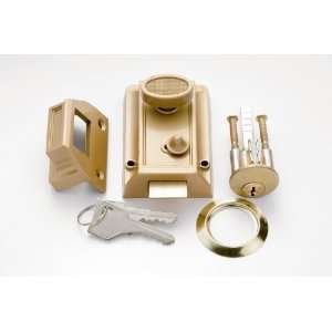  Night Latch & Locking Cylinder in Polished Brass (Set of 