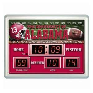   Sports Alabama Crimson Tide Clock   14x19 Scoreboard Sports
