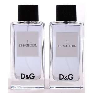 Lot of 2) D&G 1 Le Bateleur Eau de Toilette by Dolce & Gabbana 3.3 Oz 