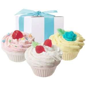  Fizzy Baker Cupcake Trio Bath Bomb Gift Box: Beauty