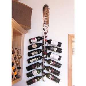    Ski Chair WINEWALL Wall Mounted Snow Wine Rack: Kitchen & Dining