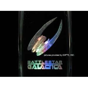  BATTLESTAR GALACTICA CYLON RAIDER 3D Laser Etched Crystal 
