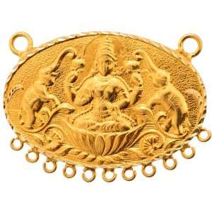  Goddess Lakshmi Handcrafted Pendant   22 K Gold 