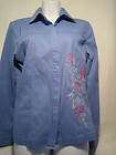 KORET blue jacket top embroidery Women S  