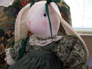 IRISH GREEN,,,HANDMADE BUNNY RABBIT MADE IN AMERICA~~  