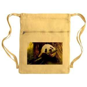    Messenger Bag Sack Pack Yellow Panda Bear Eating: Everything Else