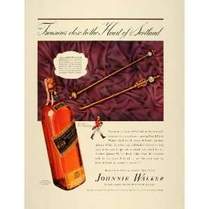  1939 Ad Johnnie Walker Black Label Whisky Sceptre Mace 