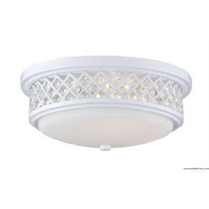  Flush Mount 3 Light In White