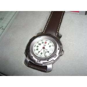  Swiss Army Equipped Watch Backlit Face Leather Band Swiss 