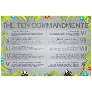    Christian Poster   Ten Commandments 19x13