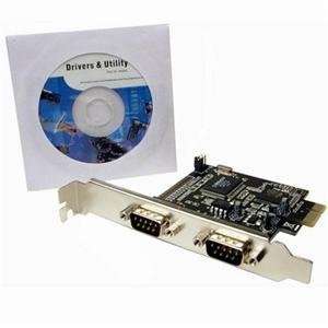  Cables Unlimited 2 Port Serial DB9 PCI Express Card 