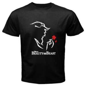 BEAUTY AND THE BEAST VINTAGE Black Mens T Shirt S 3XL  