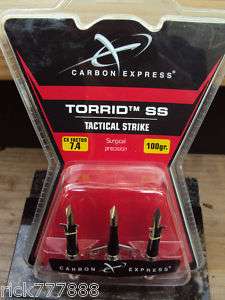 Carbon Express TORRID SS 85 100gr Broadhead 3pk 044734555405  