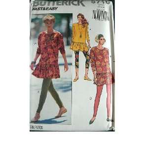  MISSES TOP AND LEGGINGS SIZES XS S M (6 8 10 12 14) BUTTERICK FAST 