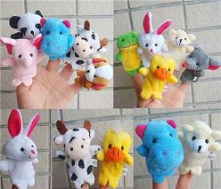 10 Finger Puppet Animal Set   Baby Hand Toy Party A217  