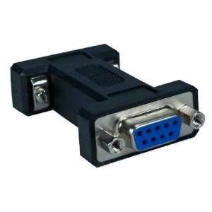  QVS DB9 Female to Female Standard Serial RS232 Null Modem Adapter 