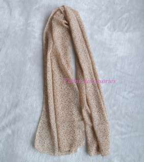 Natural Style Sweet floral Chiffon Light Neck Scarf Shawl  