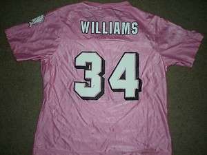 NEW IRREGULAR Ricky Williams #34 Miami Dolphins WOMENS Large Pink 