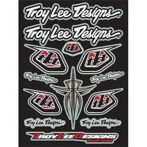  Troy Lee Designs Race Team Logo Sticker Sheet   10 x 13 