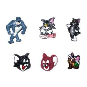 Set of 6 Tom And Jerry Style Your Crocs Fun Clips Shoe Clogs Charms 