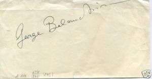 George Balanchine Ballet Choreographer Signed Autograph  