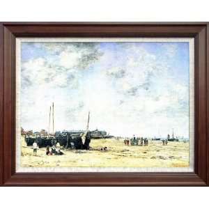 Hand Painted Oil Paintings: Beach Berck:  Home & Kitchen