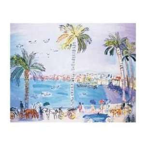  Blue Palm Trees Poster Print