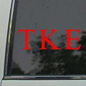  TAU KAPPA EPSILON Fraternity Red Decal TKE Car Red Sticker 