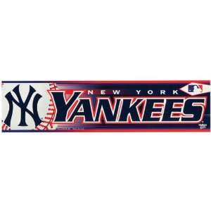   York Yankees   Logo & Name Bumper Sticker MLB Pro Baseball: Automotive