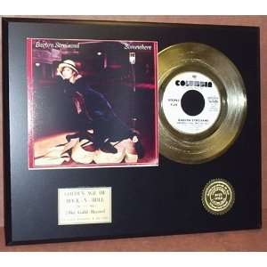 Barbra Streisand 24kt Gold 45 Record & Original Sleeve Art LTD Edition 