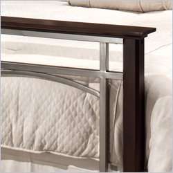 Hillsdale Banyan Metal Panel Espresso & Nickel Bed  