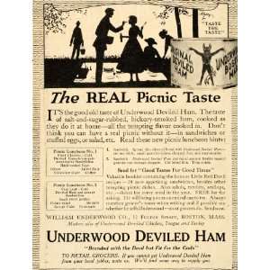  1915 Ad Picnic William Underwood Company Deviled Ham 