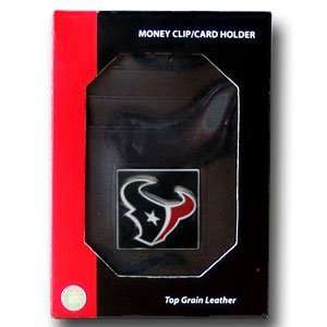  Leather Money Clip Cardholder   Houston Texans Sports 