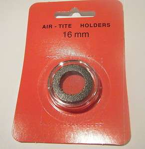 16mm AIR TITE CAPSULE (HOLDER) FOR COIN, AIRTITE w RING  