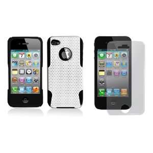  Apple iPhone 4 Hybrid Performated Mesh Case, Screen Protector 