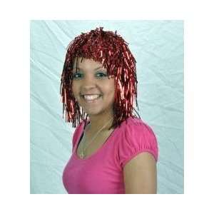  Tinsel Wig   RED 