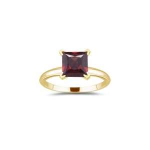  1.26 Cts Garnet Solitaire Ring in 18K Yellow Gold 6.5 